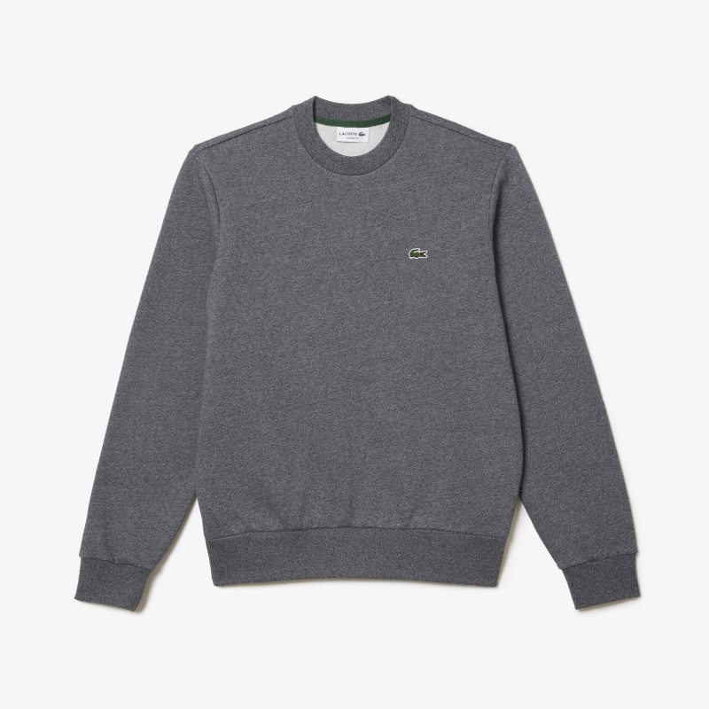 Sweatshirt homme Lacoste en molleton gratté de coton biologique