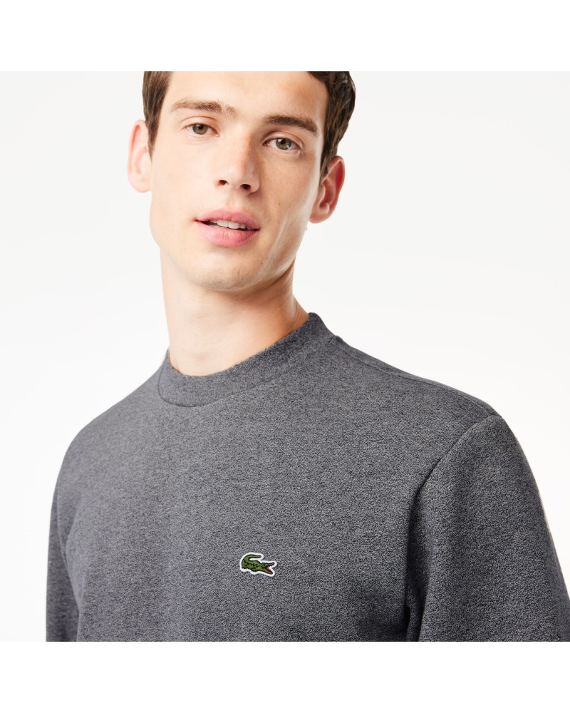 Sweatshirt homme Lacoste en molleton gratté de coton biologique