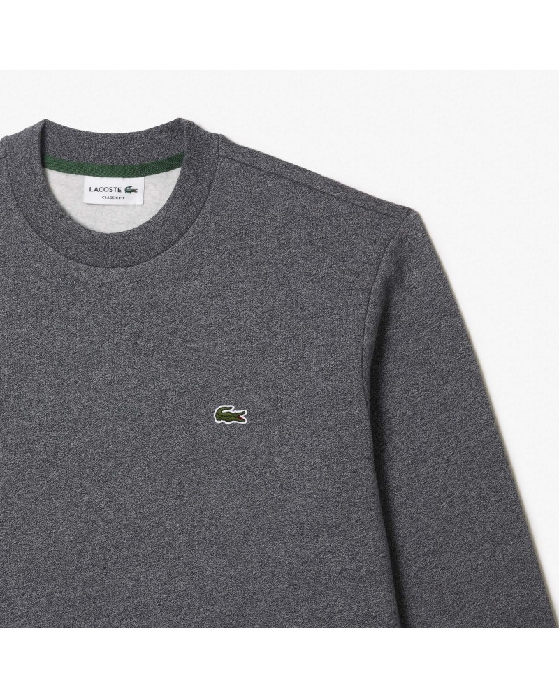 Sweatshirt homme Lacoste en molleton gratté de coton biologique