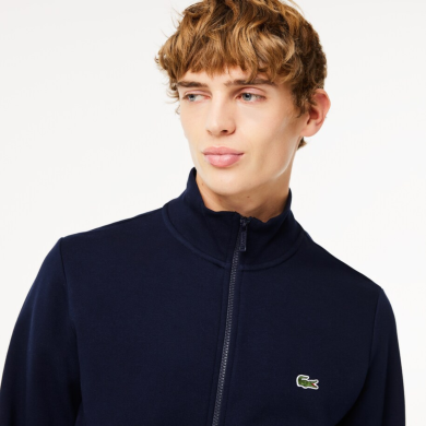 Sweatshirt Jogger zippé homme regular fit Lacoste en molleton gratté