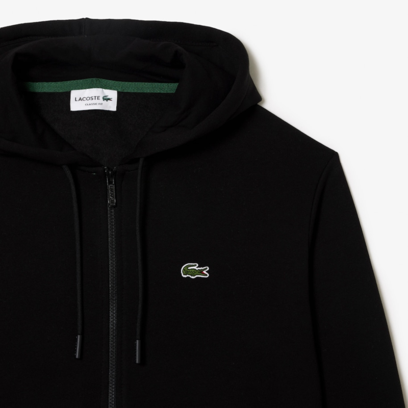 Sweatshirt Jogger zippé homme en molleton Lacoste avec poche kangourou