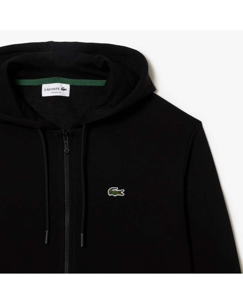 Sweatshirt Jogger zippé homme en molleton Lacoste avec poche kangourou