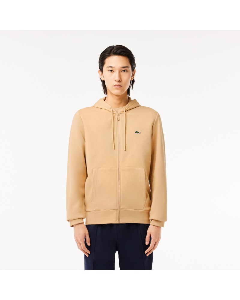 Sweatshirt Jogger zippé homme en molleton Lacoste avec poche kangourou