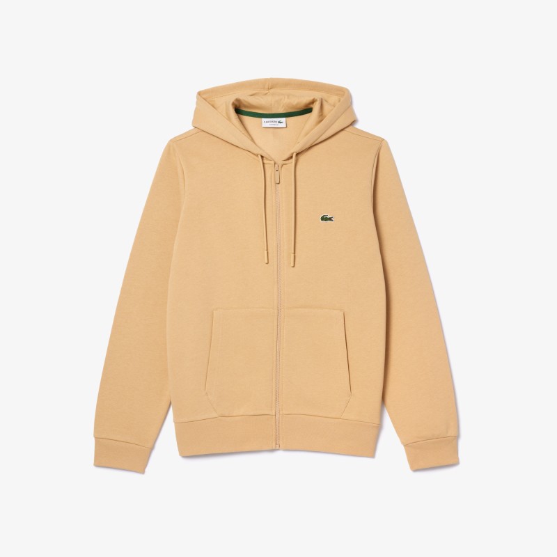 Sweatshirt Jogger zippé homme en molleton Lacoste avec poche kangourou