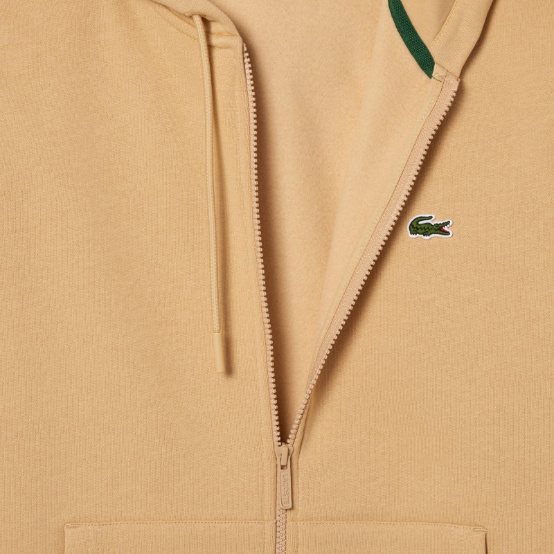 Sweatshirt Jogger zippé homme en molleton Lacoste avec poche kangourou