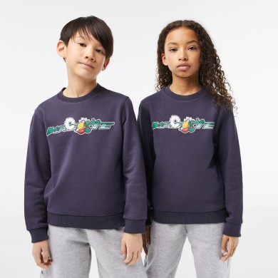 Sweatshirt enfant Lacoste en molleton coton biologique