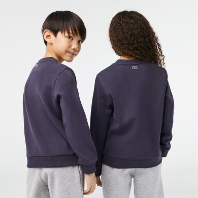 Sweatshirt enfant Lacoste en molleton coton biologique