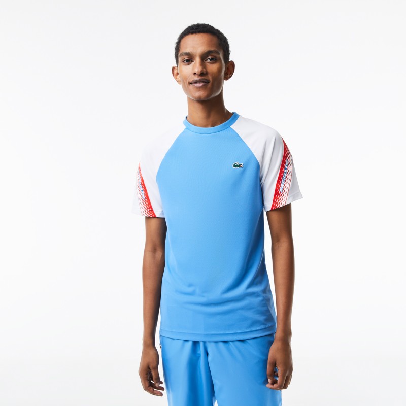 T-shirt homme Lacoste Tennis regular fit bandes siglées