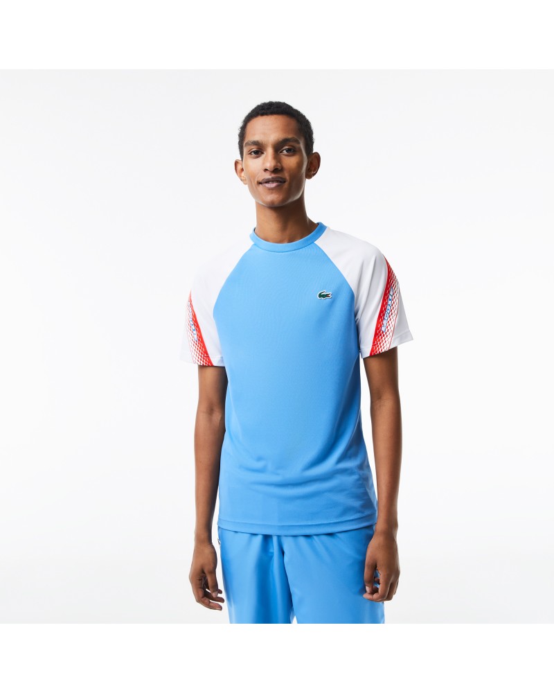 T-shirt homme Lacoste Tennis regular fit bandes siglées