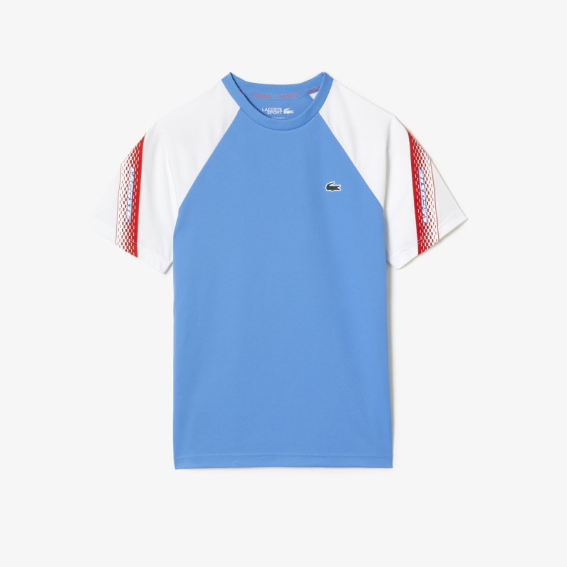 T-shirt homme Lacoste Tennis regular fit bandes siglées