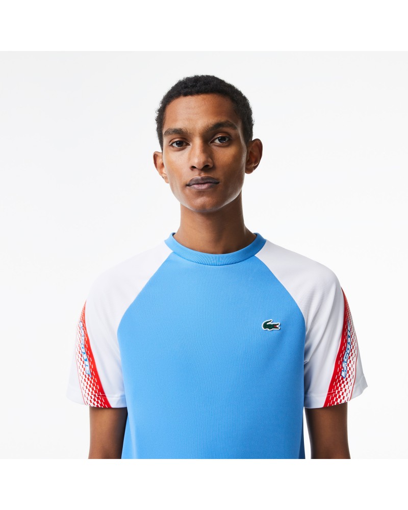 T-shirt homme Lacoste Tennis regular fit bandes siglées