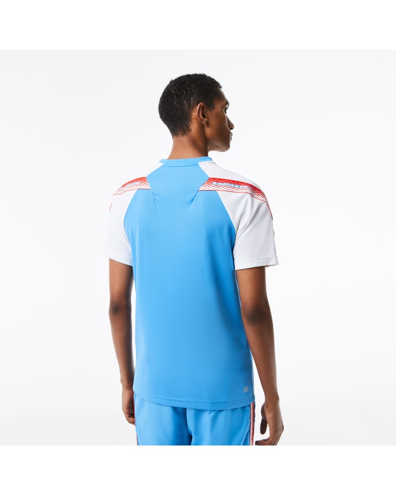 T-shirt homme Lacoste Tennis regular fit bandes siglées