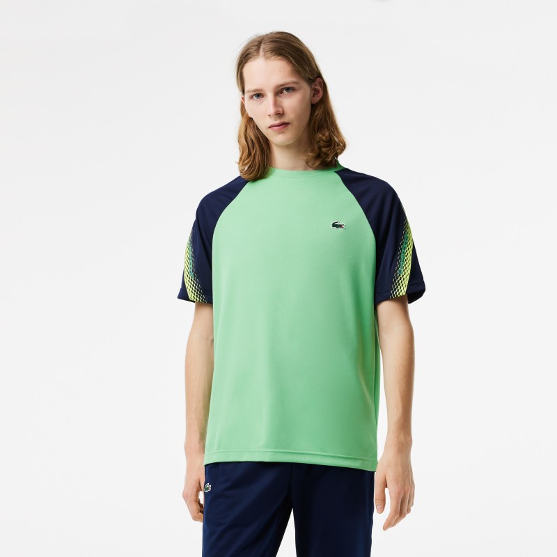 T-shirt homme Lacoste Tennis regular fit bandes siglées