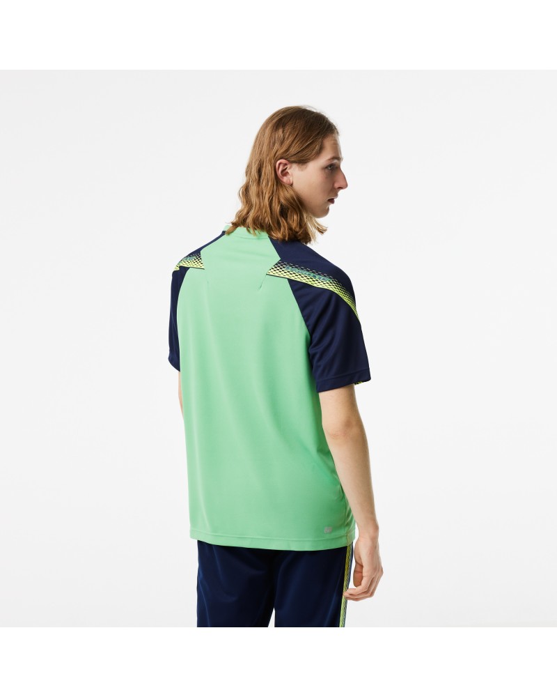 T-shirt homme Lacoste Tennis regular fit bandes siglées