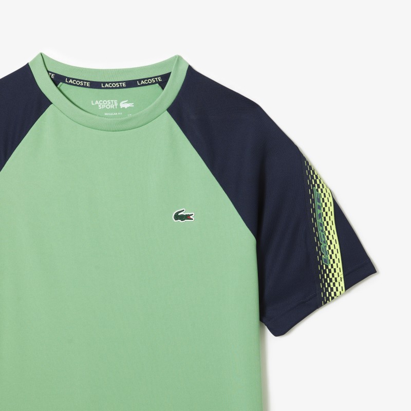 T-shirt homme Lacoste Tennis regular fit bandes siglées