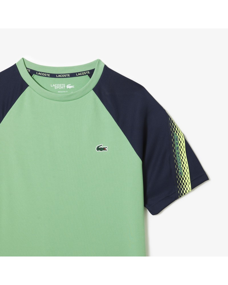 T-shirt homme Lacoste Tennis regular fit bandes siglées