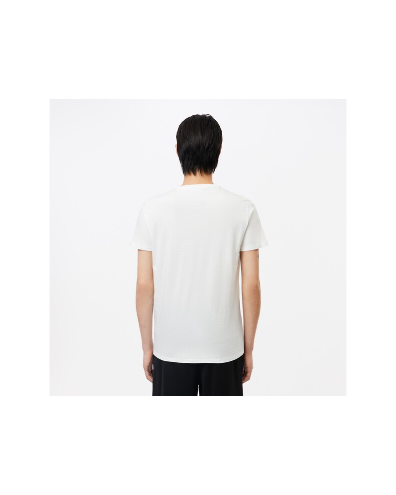 T-shirt col V en coton Pima