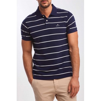 BRETON STRIPE PIQUE SS RUGGER