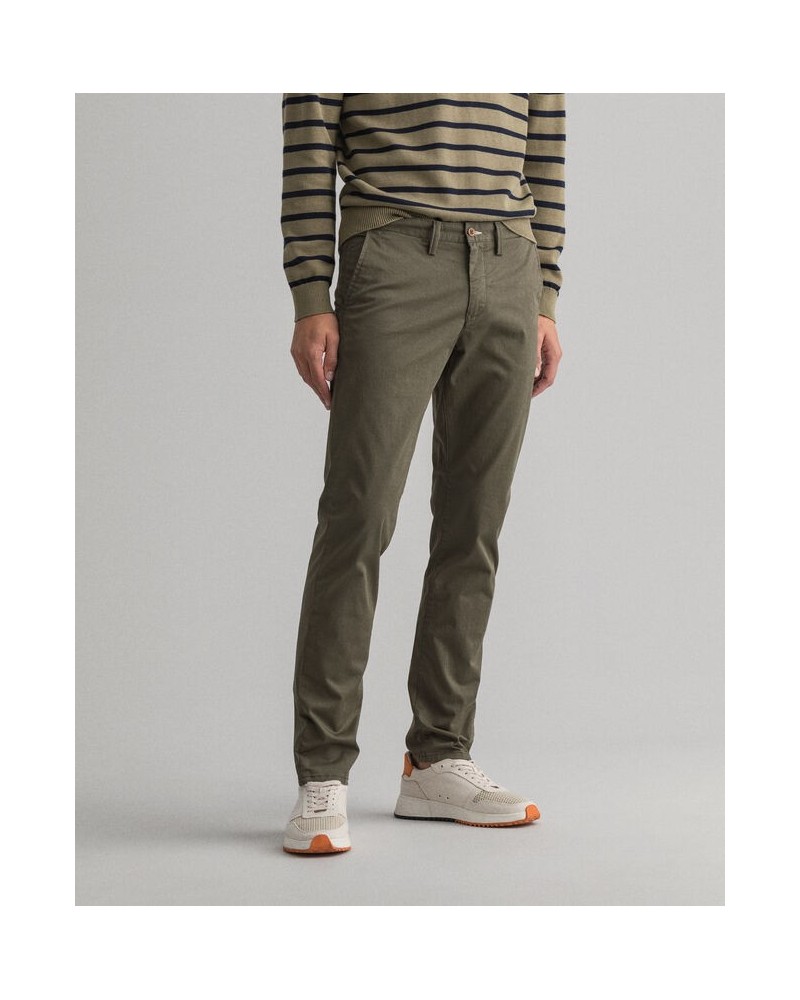 PANTALON SLIM CHINO FIT EN SERGÉ