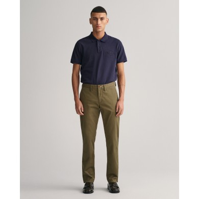 Pantalon chino slim fit en sergé