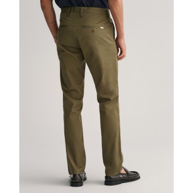 Pantalon chino slim fit en sergé