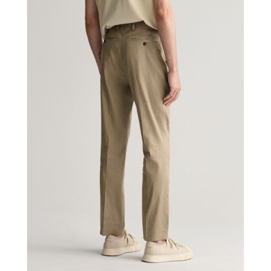 SLIM COT/LINEN SUIT PANTS