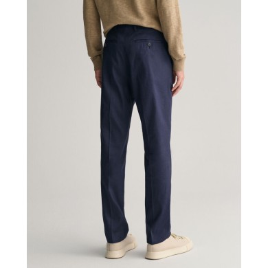 SLIM COT/LINEN SUIT PANTS