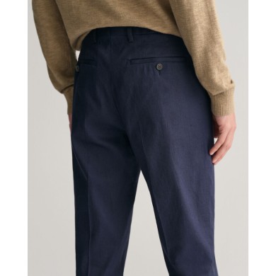 SLIM COT/LINEN SUIT PANTS