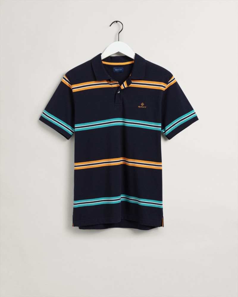 NARROW STRIPE PIQUE SS RUGGER