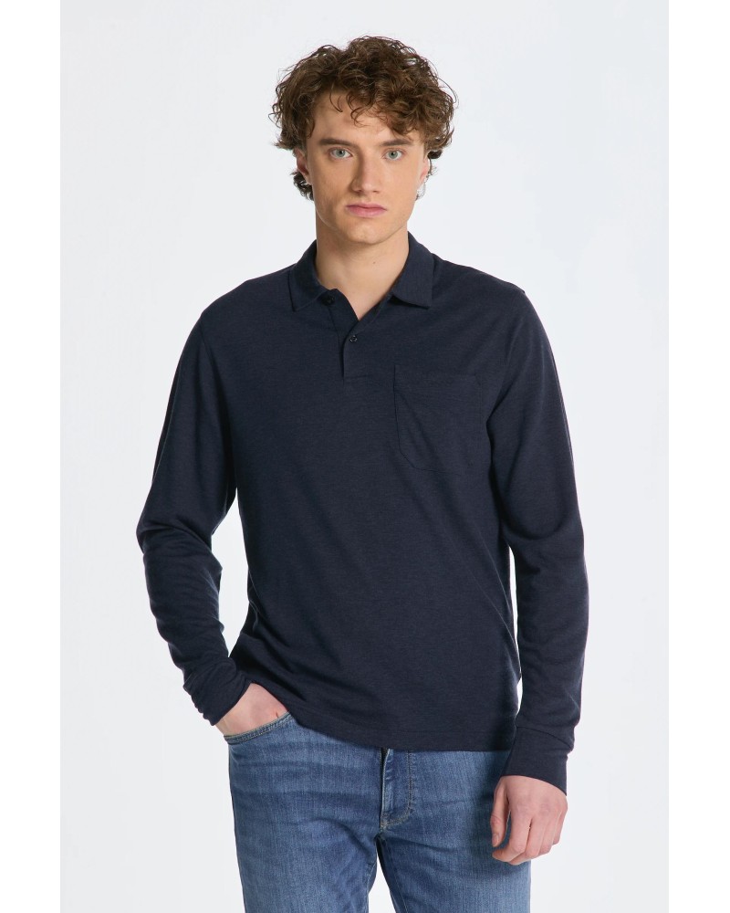 TENCEL WOOL LS POLO