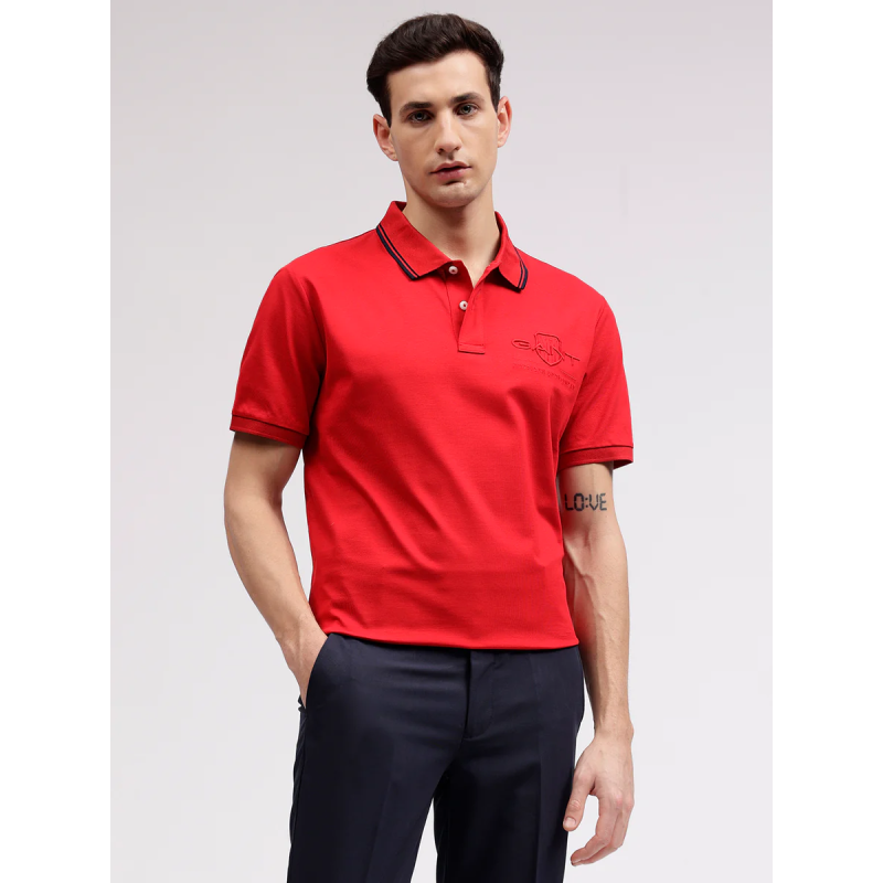 CONTRAST TIPPING SS PIQUE POLO