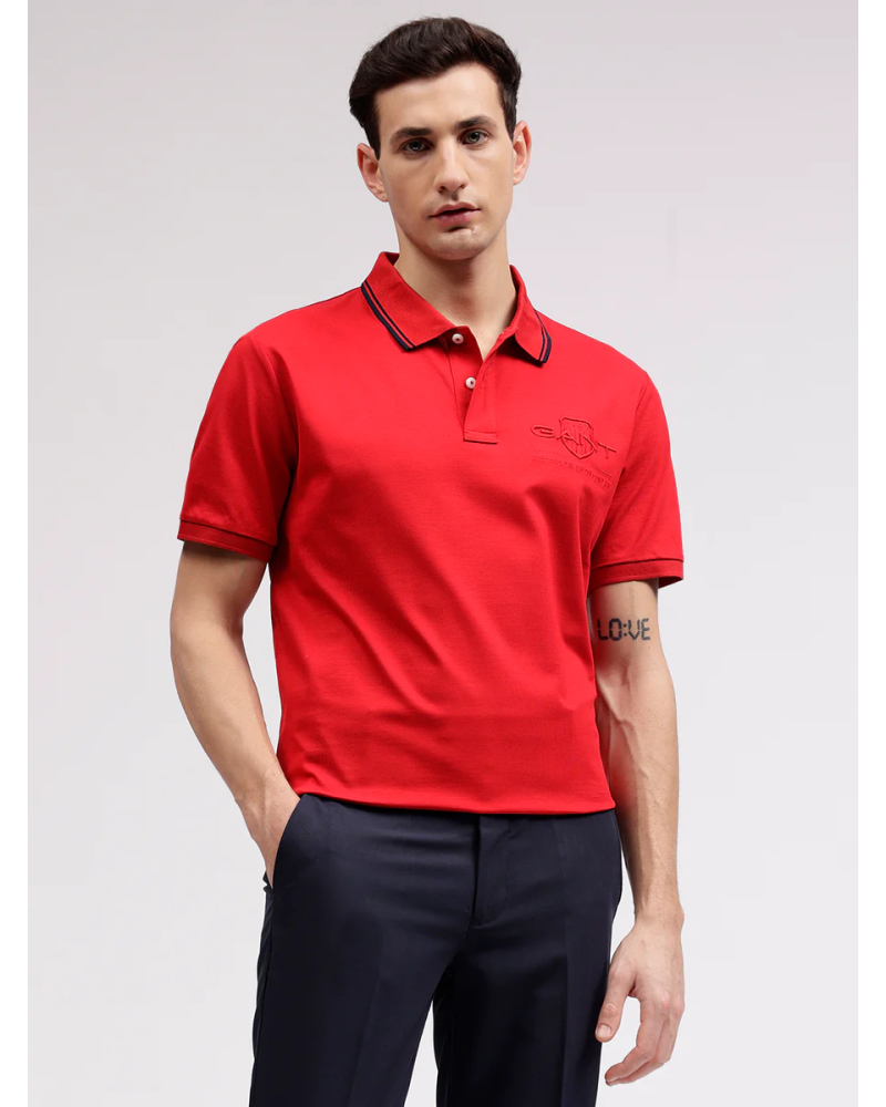 CONTRAST TIPPING SS PIQUE POLO