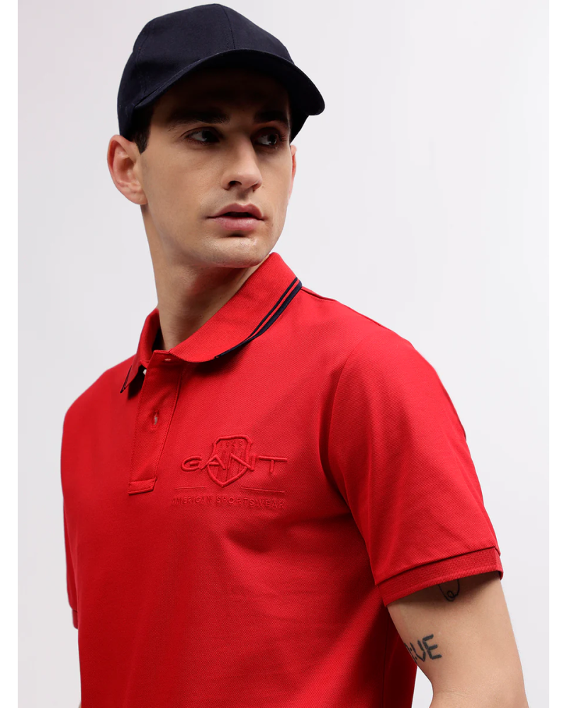 CONTRAST TIPPING SS PIQUE POLO