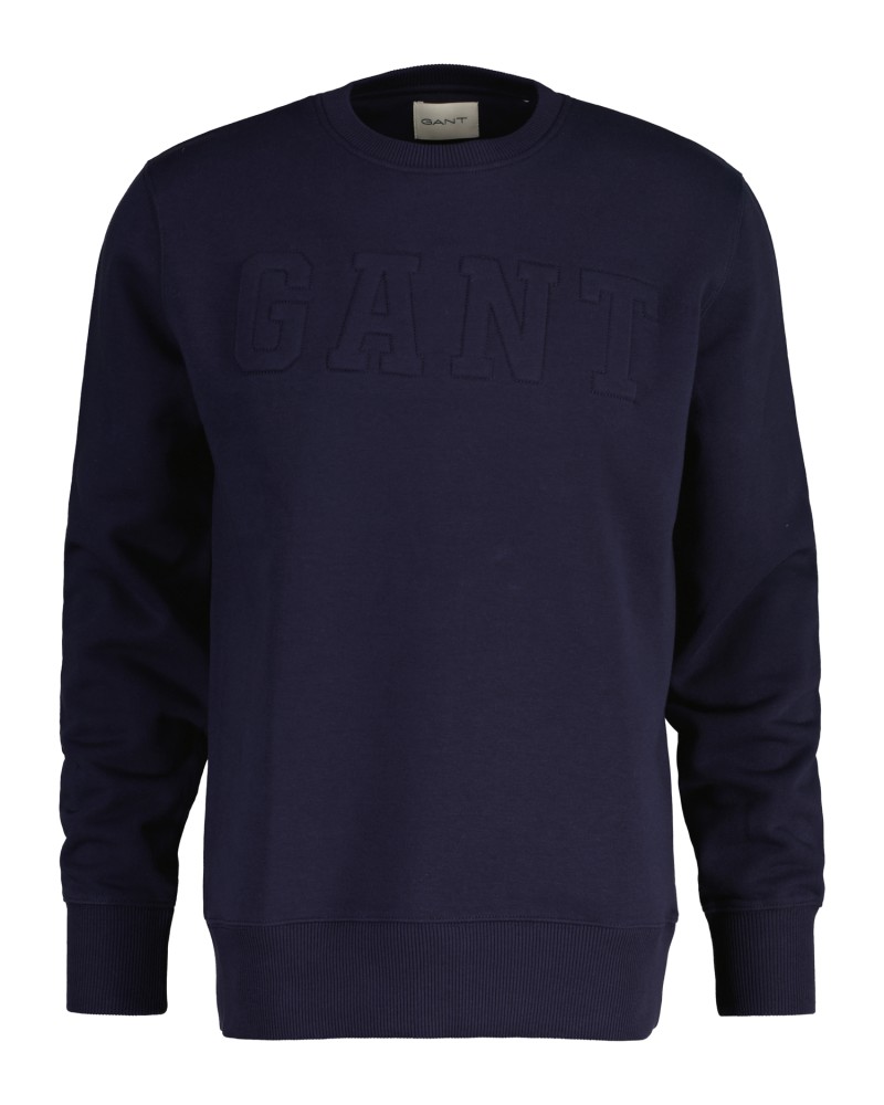 Embossed Crew Neck Sweatshirt