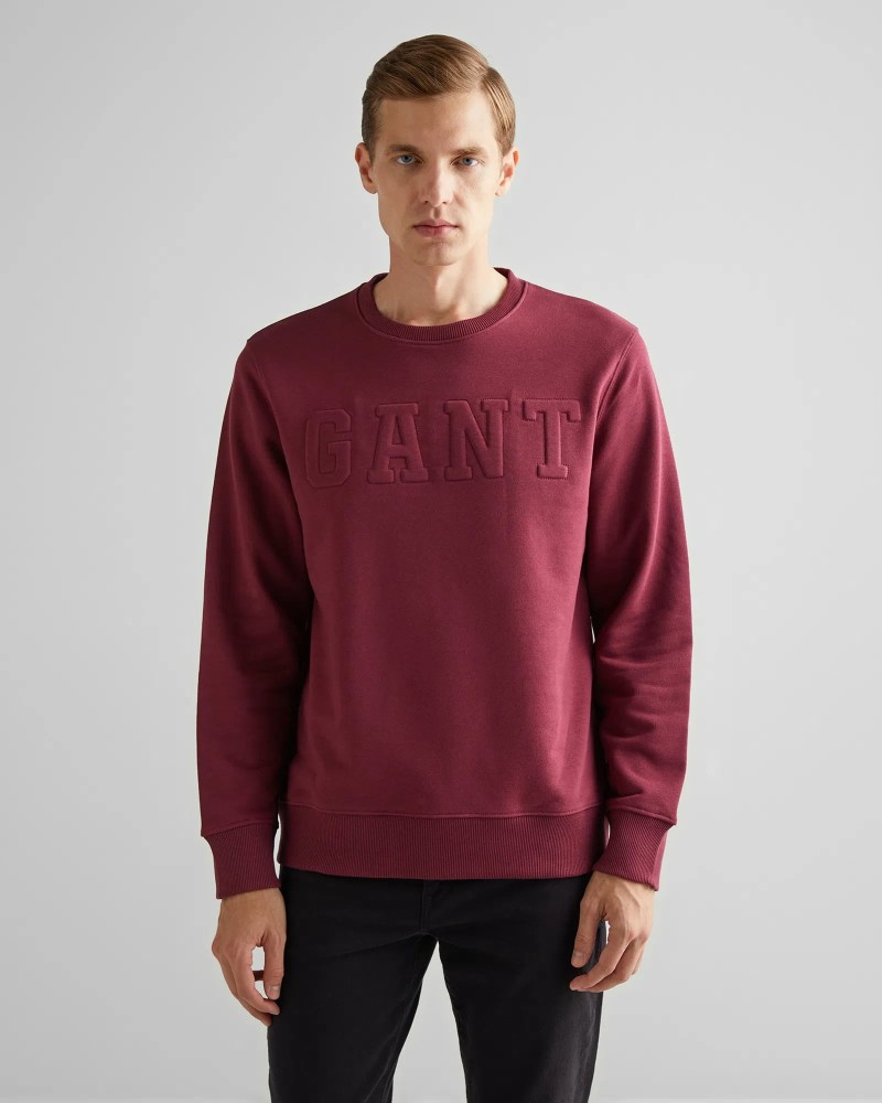 EMBOSSED C-NECK SWEAT