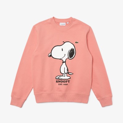 Lacoste Unisex Crew Neck Organic Cotton Sweatshirt x Peanuts