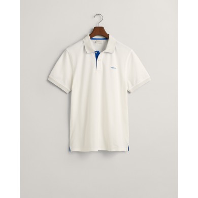 Contrast Piqué Polo Shirt