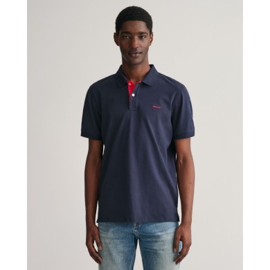 Contrast Piqué Polo Shirt