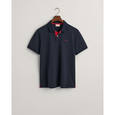 Contrast Piqué Polo Shirt