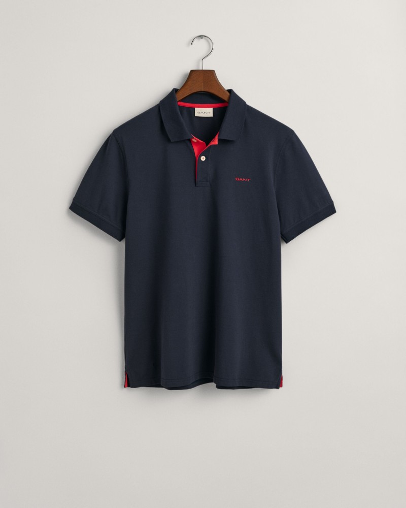 Contrast Piqué Polo Shirt