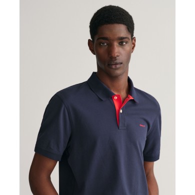 Contrast Piqué Polo Shirt