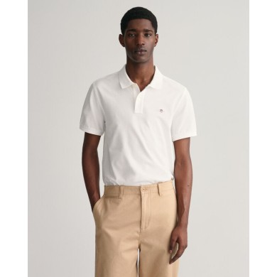 Polo Gant Shield Blanc