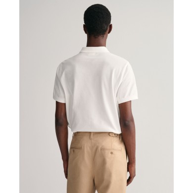Polo Gant Shield Blanc