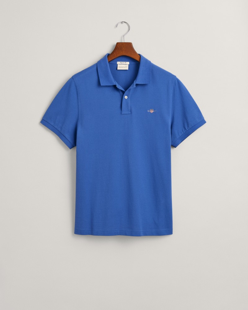 Polo regular fit en coton piqué Shield