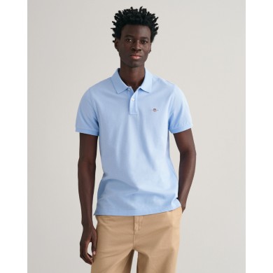 Polo regular fit en coton piqué Shield