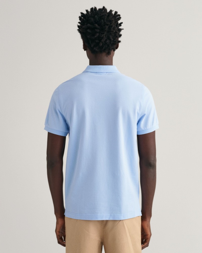 Polo regular fit en coton piqué Shield