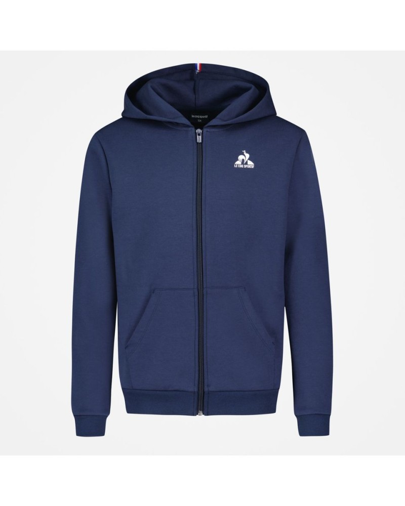 Sweat zip à capuche bleu enfant