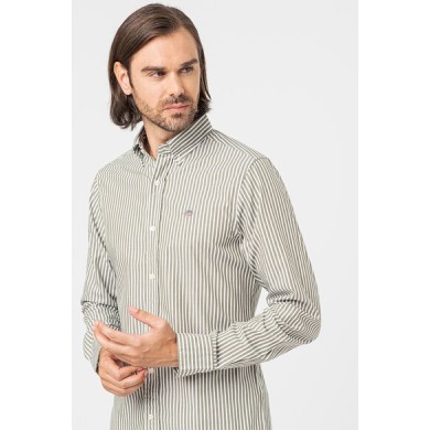 SLIM POPLIN STRIPE SHIRT