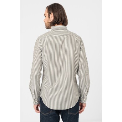 SLIM POPLIN STRIPE SHIRT